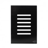 Placa p/ 6 Interruptores 4x2 - Novara Glass Preto Brilhante 